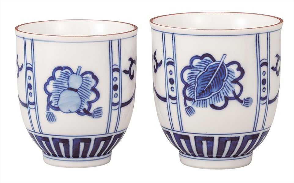 ナカマル『九谷焼』組湯呑染付宝尽くし K9-758