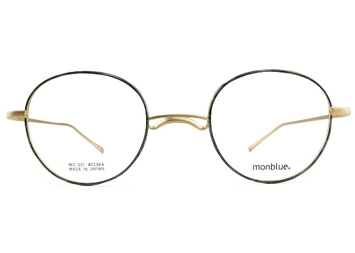 モンブルー monblue mo-031 日本製 一山 鼻パッドなし メンズ レディース おしゃれ オシャレ チタン フルリム メガネ めがね 眼鏡 ボストン