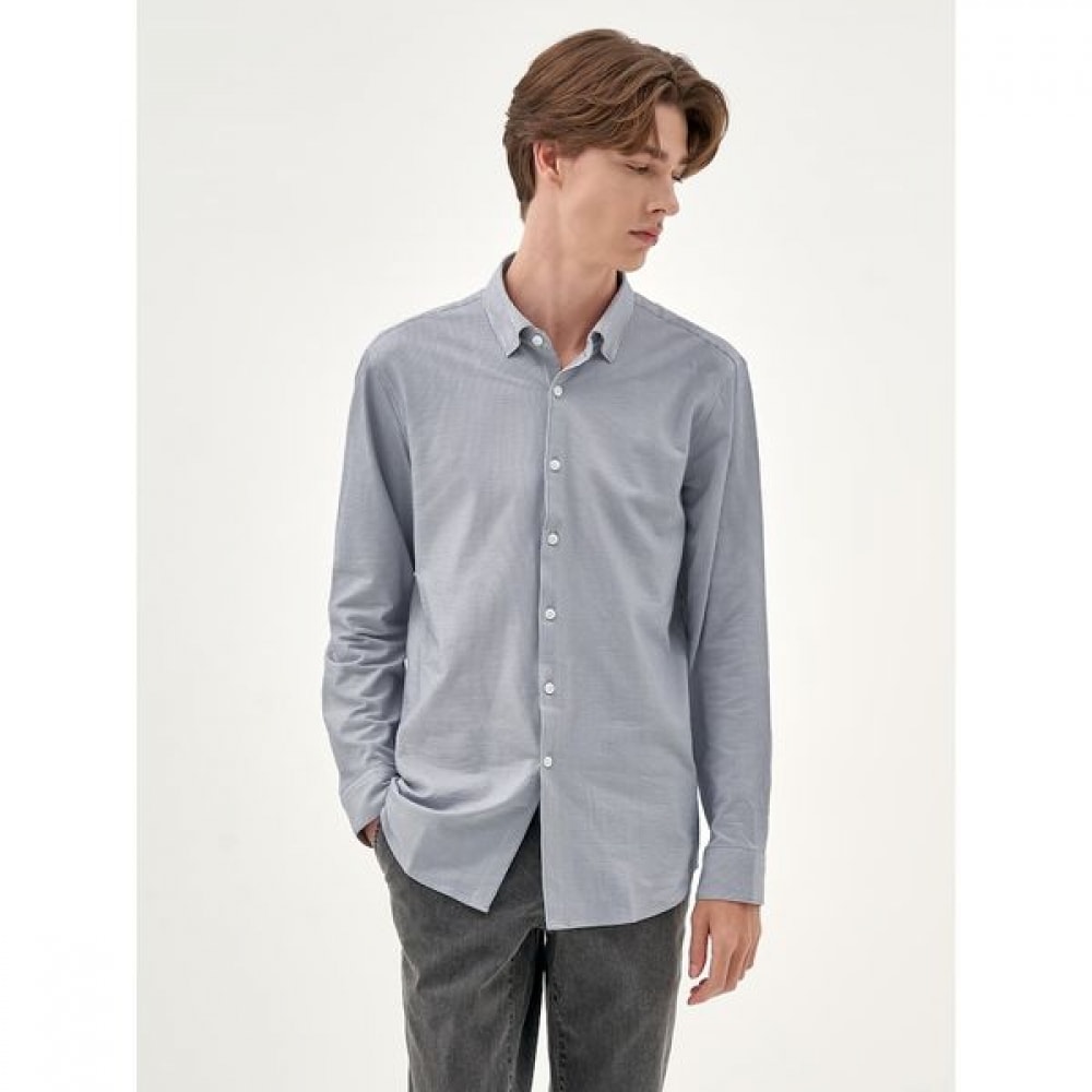 [ギャラクシーライフスタイル] アクティブストライプジャージーシャツグレー (GC4164M023)