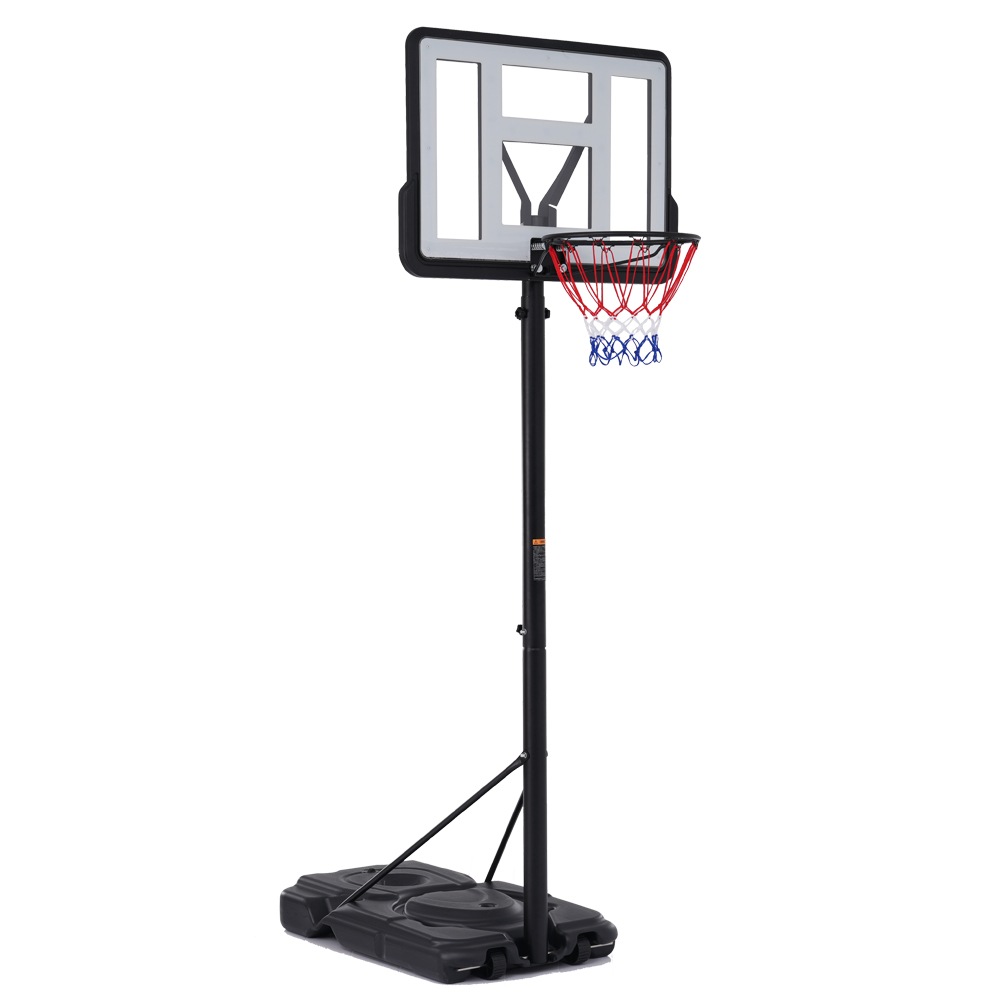 【国内倉庫出荷 送料無料】バスケットゴール 公式＆ミニバス対応 6段階高さ調節 230-305cm 移動可 工具付き ゴールネット 一般用 屋外用