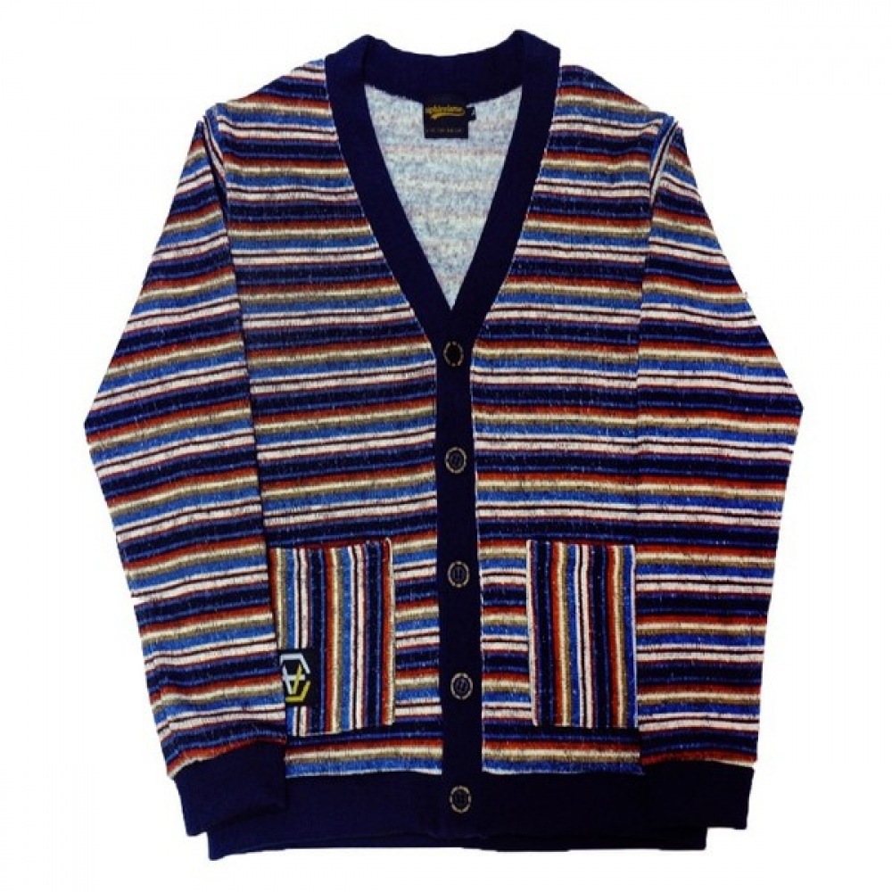 (8巻) EV ストライプニットカーディガン (ネイビー) 8,542円