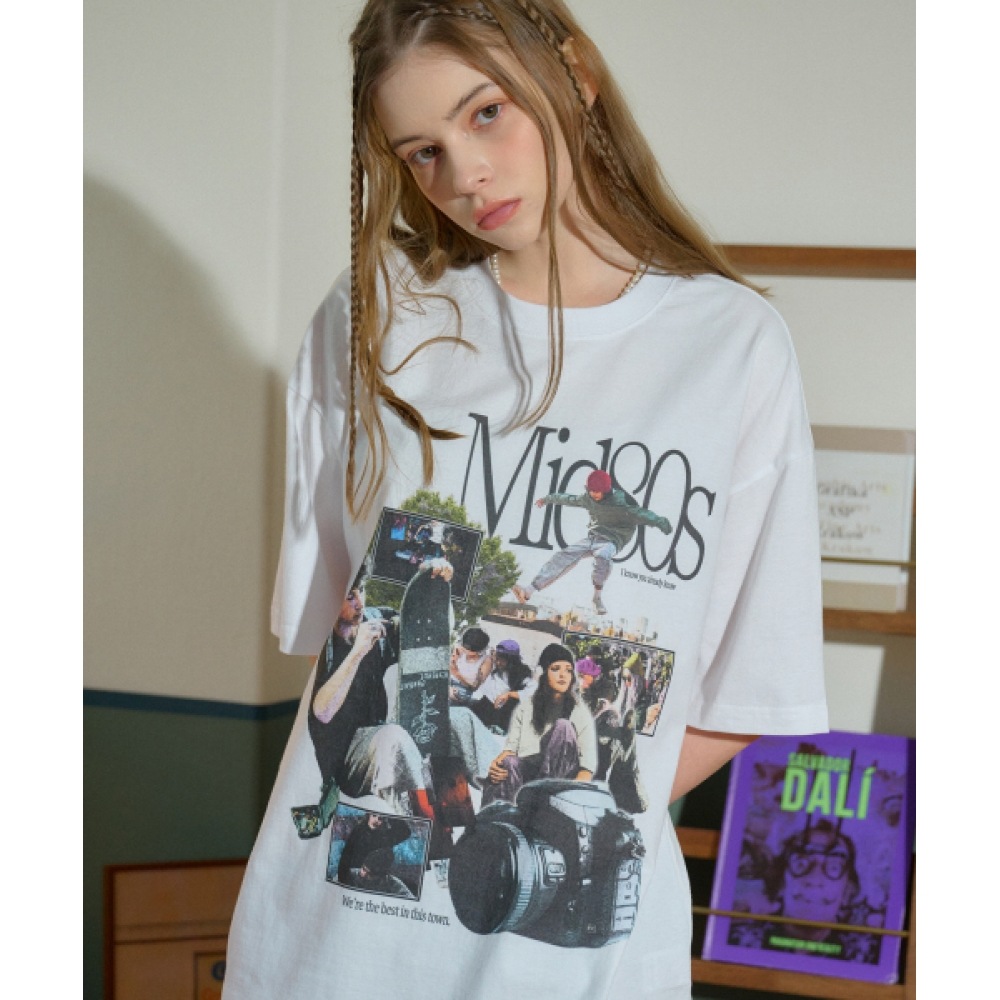 CPGN スタジオ DTP 80年代タウンショートスリーブ T シャツホワイト