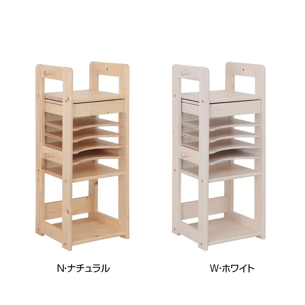 天然木ジュニアシリーズ 天然木ランドセルラック JJR-100R W・ホワイト