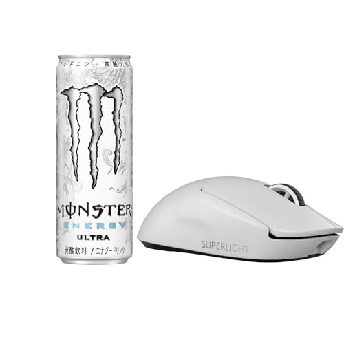 Logicool G PRO X SUPERLIGHT 2 ワイヤレスゲーミングマウス G-PPD-004WL-WH ホワイト + アサヒ飲料 モンスターウルトラ缶