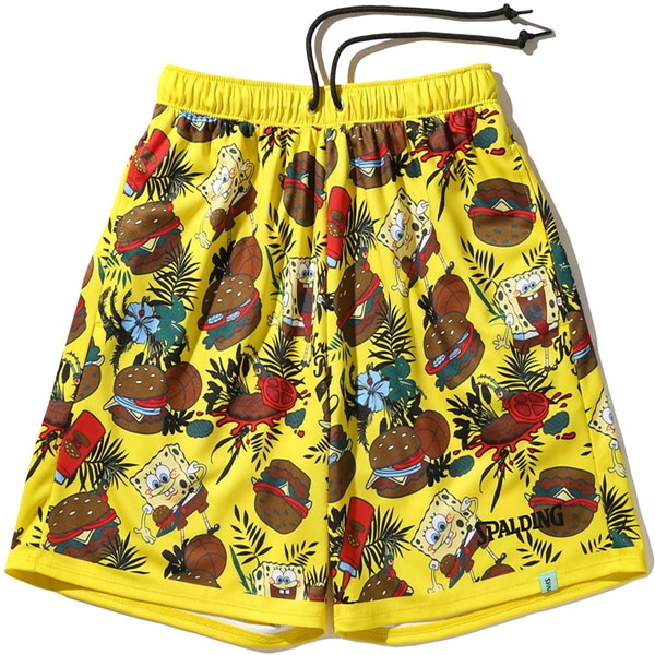 SPALDING スポルディング ジュニア ジャージーショーツ スポンジ ボブ クラビー パーティ バスケットボール トレーニングハーフパンツJ SJP25068S-7000 ジュニア キッズ