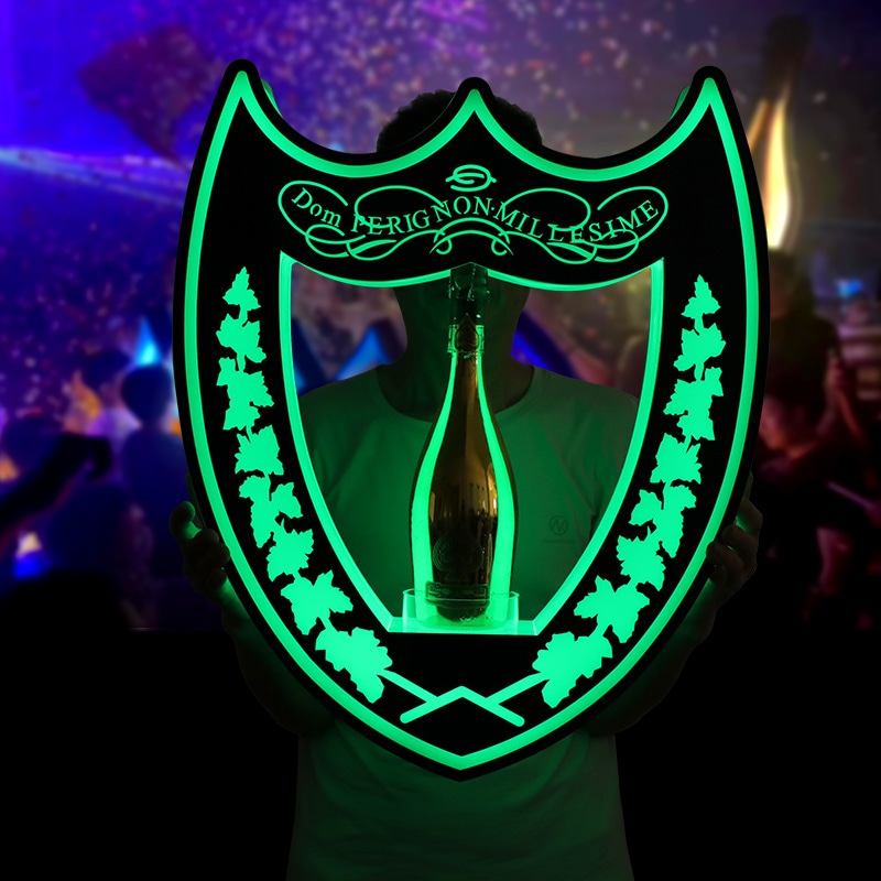 外国のワインシャンパンキングドムペリニョン光るワインスタンドアクワインボトレイハンドヘルドワインprops