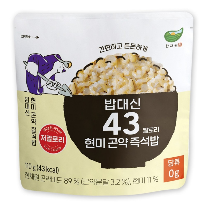 ハンチェウォン100gあたり39 kcal米の代わりに43カロリー玄米即席米抵当ダイエットこんにゃく米110g24個