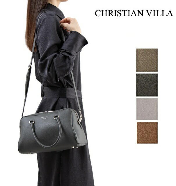 CHRISTIAN VILLA クリスチャンヴィラ ハンド バッグ 2WAY ショルダーバッグ レディース イタリア製 牛革 4918 5227