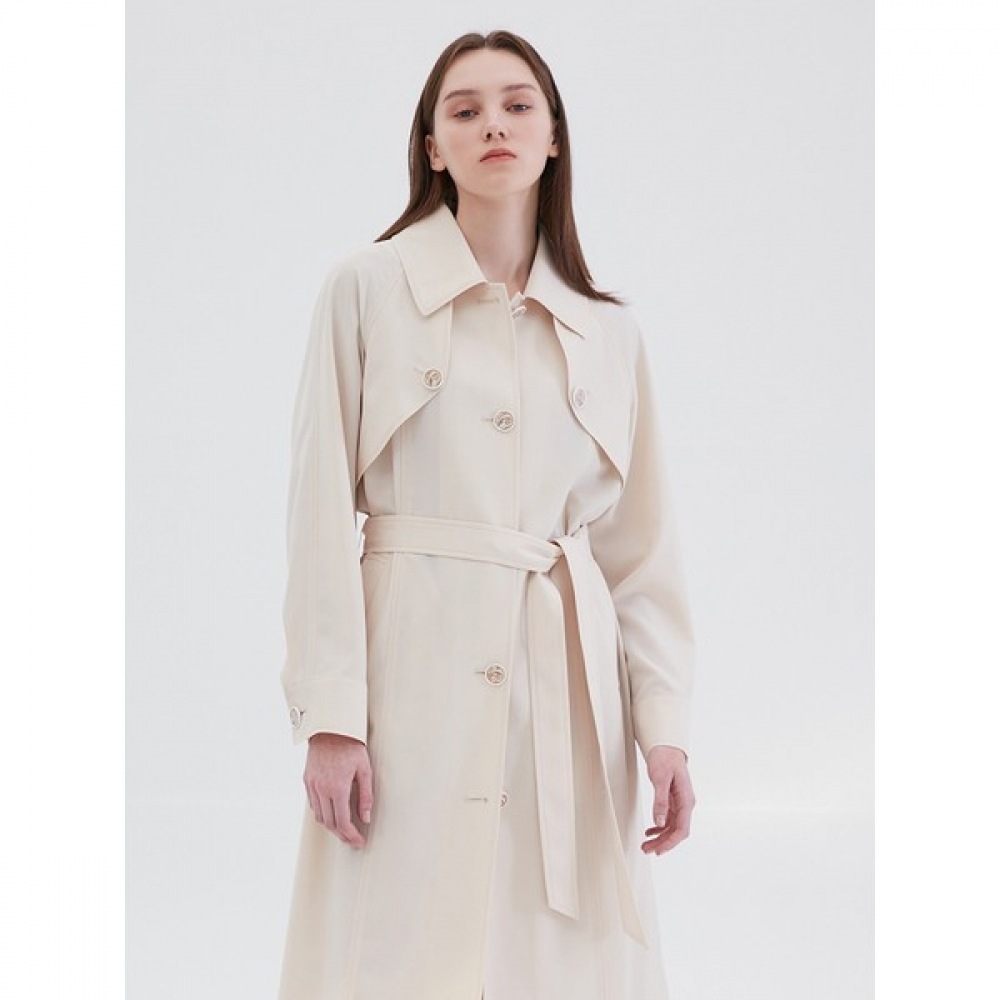 [エゴイスト] シングルボタンAライントレンチコート EN2WC360