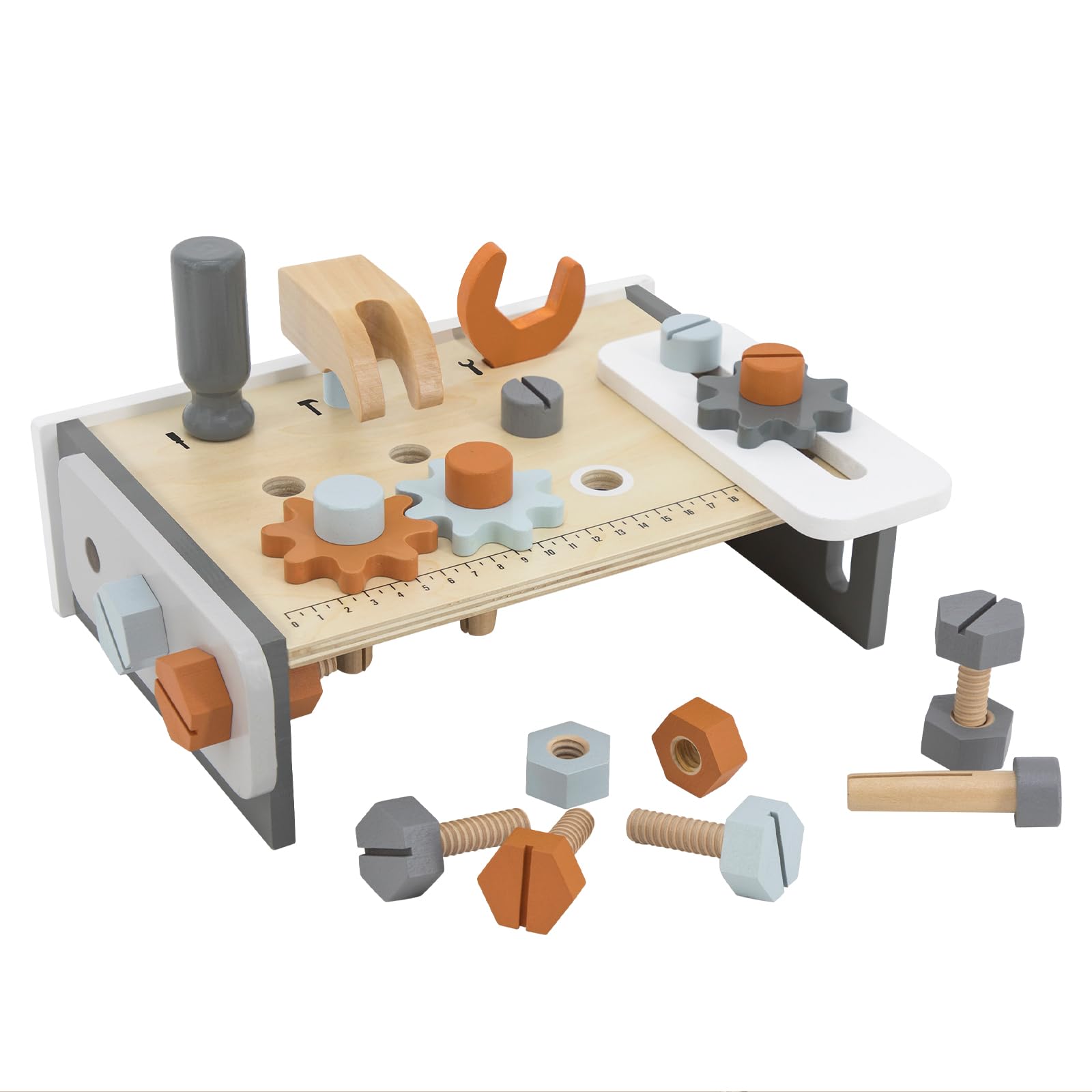 TRYCO (トライコ) テーブルワークベンチ 知育玩具 大工さん 木のおもちゃ 工具 3歳 誕生日プレゼント 男の子 女の子 ねじ回し 組み立て 考える力 集中力 創造力 クリスマスプレゼント クリ