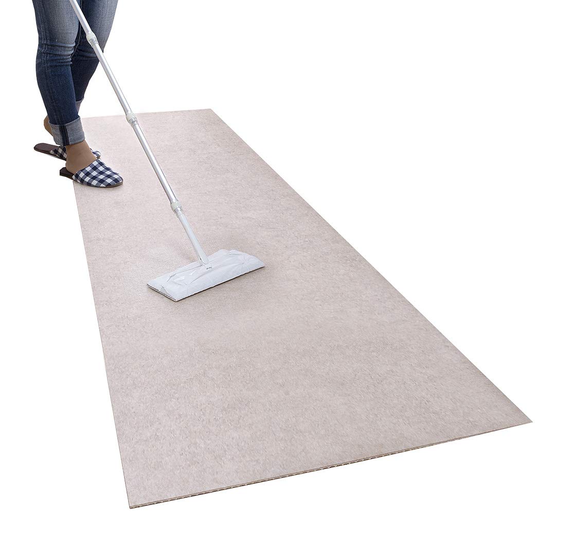 日本製 拭ける 撥水 Sanko サンコー キッチンマット ずれない 台所マット ロング 60×180cm ベージュ おくだけ吸着 KP-77