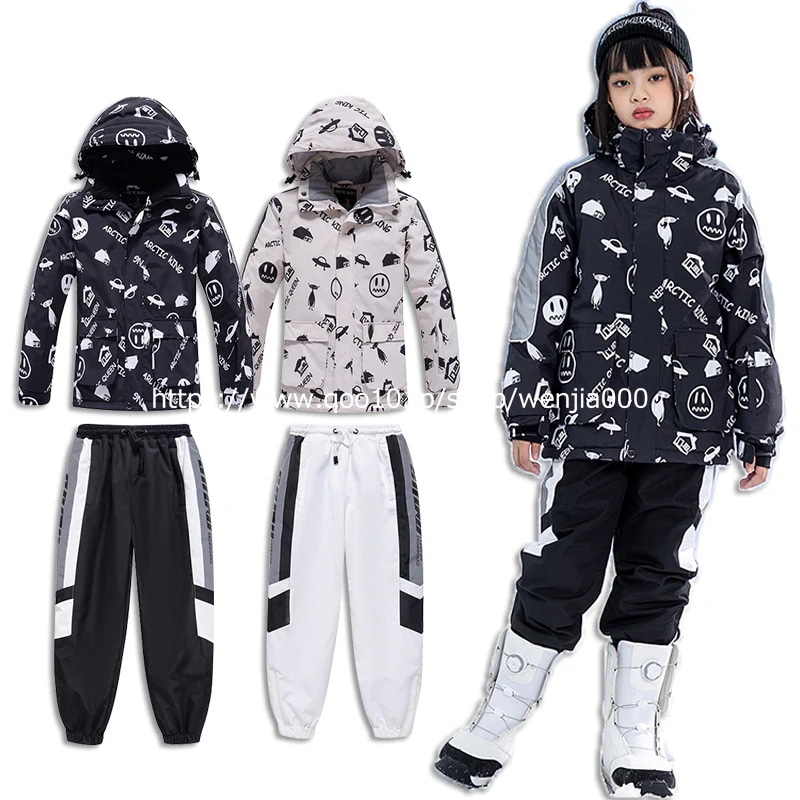 スノーボードウェア 上下セット キッズ セットアップ スキーウェア ジュニア 男の子 女の子 子供 子ども こども 雪遊び スノボウェア ジャケット アウター パンツ ビブパンツ ズボン