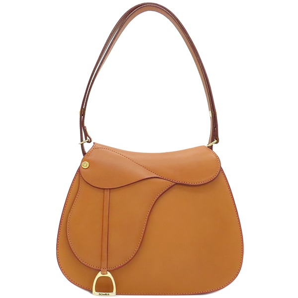 ソメス SOMES 2WAYバッグ ドレッサージュ サドルショルダーS 牛革 ブラウン ゴールド金具 茶 ソメスサドル SOMES SADDLE ショルダーバッグ ハンドバッグ 【保存袋】【中古】 14,461円