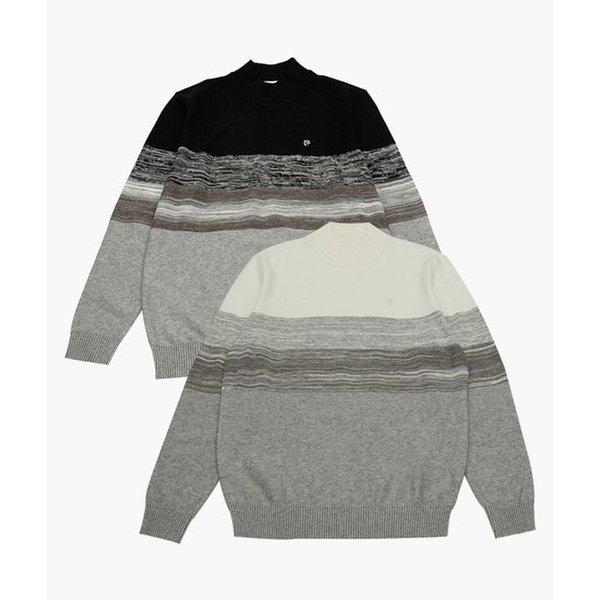 グラデーションストライプハーフタートルニットPPKR43031_KG 6,329円