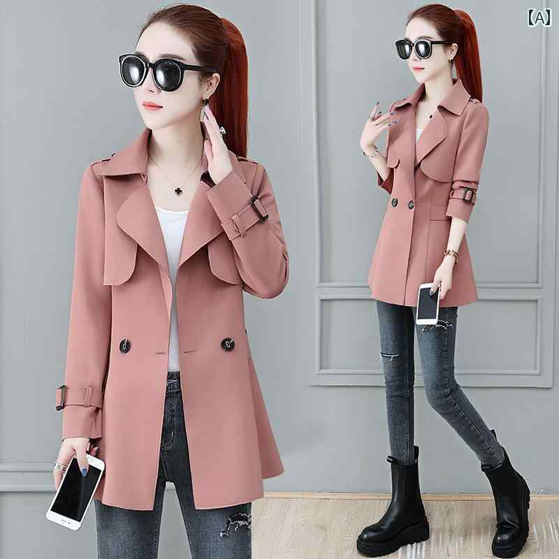 トレンチコート シンプル カジュアル 普段着 大人 きれいめ 上品 マルチシーン レディース ファッション 大きめサイズ 春秋 7,326円