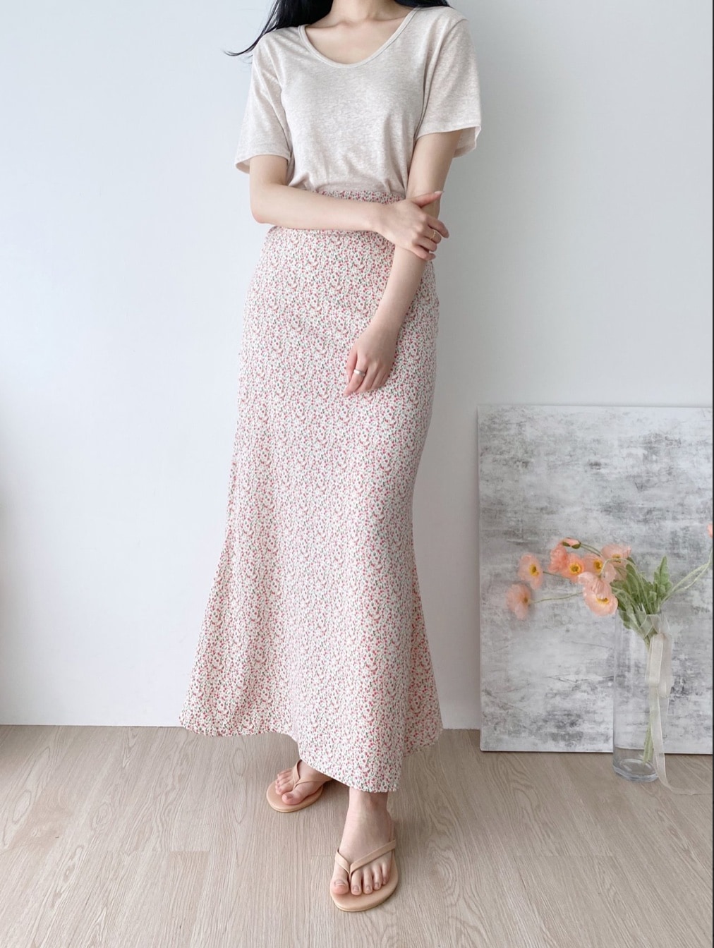 ハーブロングスカート 韓国衣類 韓国ファッション