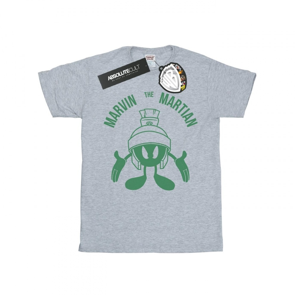 (英国より直送) ルーニー・テューンズメンズマービン・ザ・マーシャンラージヘッド Tシャツ