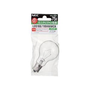 （まとめ） ホタルクス（NEC） ミニクリプトン電球（LDS） クリアタイプ 75W形 E17口金 LDS100／110V68WCK1セット（5個） [x3セット]