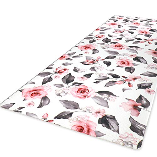 ヨコズナクリエーション 拭けるキッチンマット ビニール製 抗菌防臭 防カビ 防炎 (ドローレス, 約60240cm)