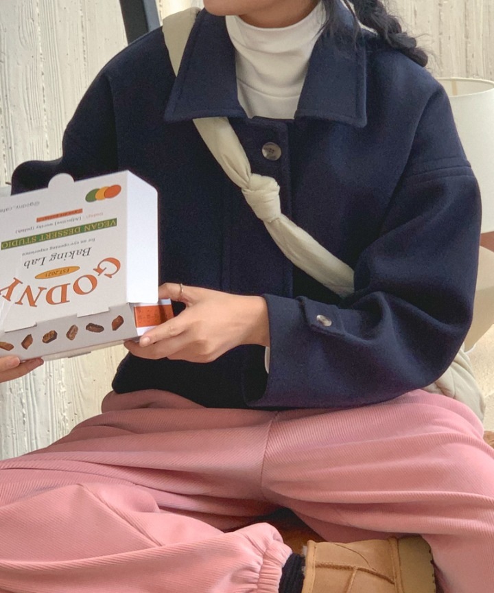 ベントウールクロップコート