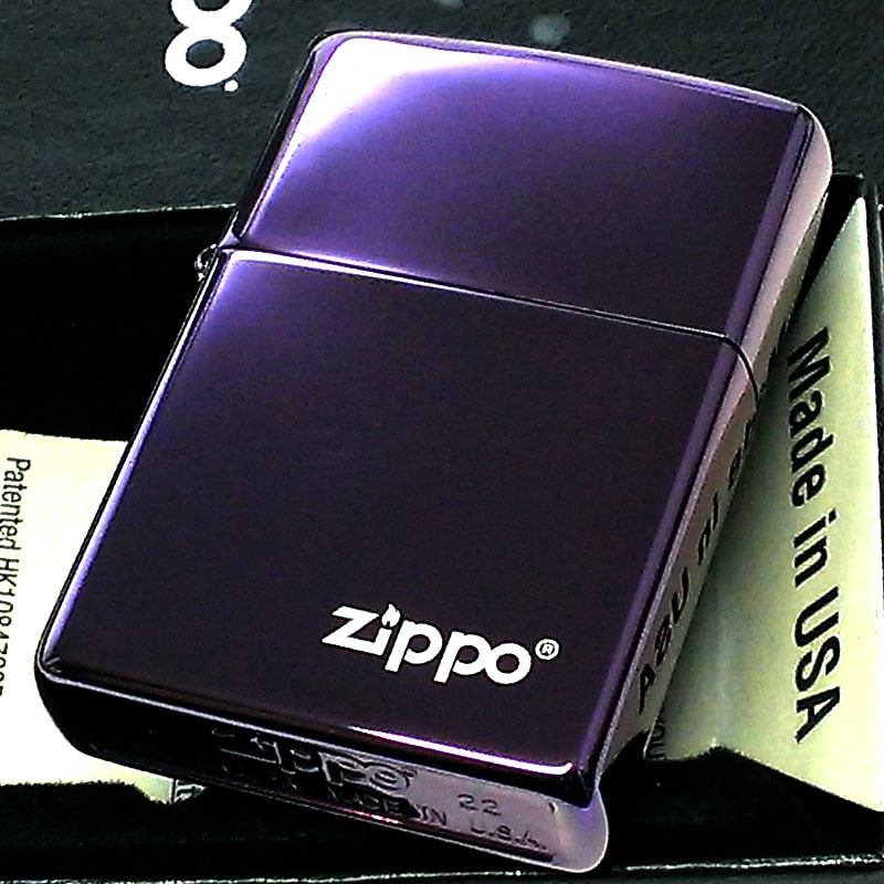 ZIPPO ライター ジッポ アビスパープル おしゃれ 紫 チタン加工 シンプル 高級感 美しい ロゴ かっこいい メンズ レディース プレゼント ギフト