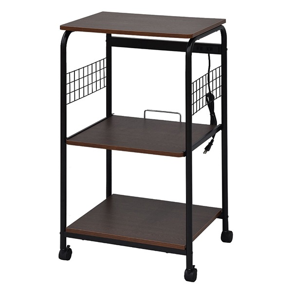 リーテンスタッド LSD-18-0001-bkbr キャスター付きレンジワゴン ロータイプ BK/BR ブラックブラウン メーカー直送