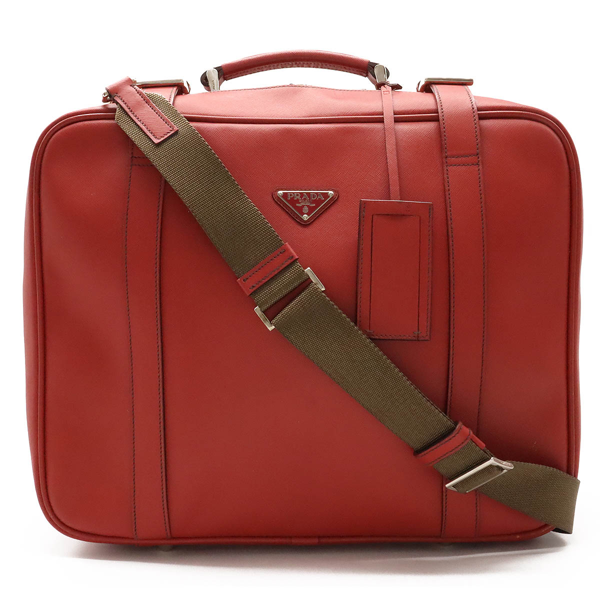 ソフトケース ビジネスバッグ ブリーフケース トラベルバッグ 2WAY ショルダーバッグ サフィアーノ レザー レッド 赤 35,620円
