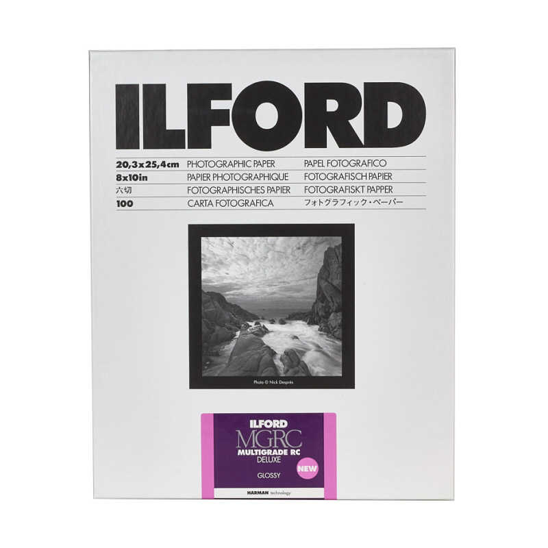イルフォード　MULTIGRADE RC DELUXE GLOSSY(光沢) 8x10インチ 100枚入　MGRCDL1MG8x10100