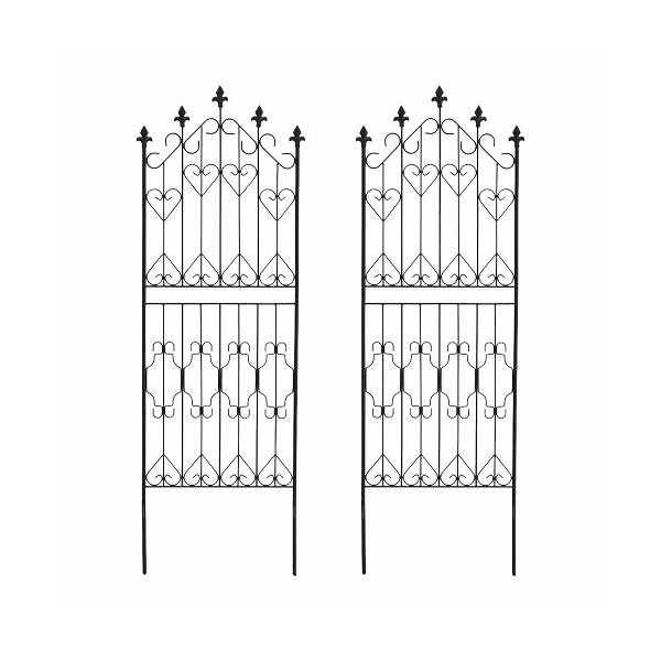 住まいスタイル アイアンフェンス ロータイプ 2枚組 ブラック DF009L-2P-BLK メーカー直送