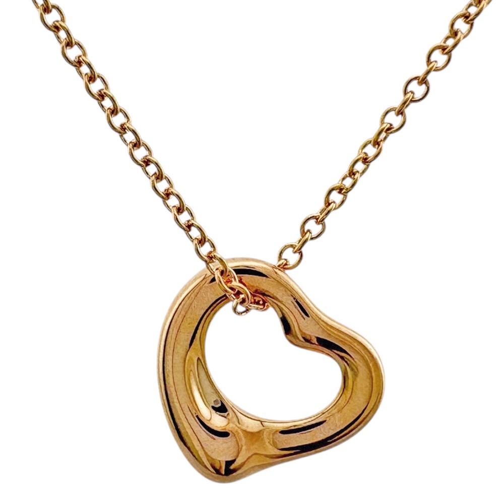 ティファニー オープンハート ネックレス 18金 K18ピンクゴールド TIFFANY&Co. 中古 美品