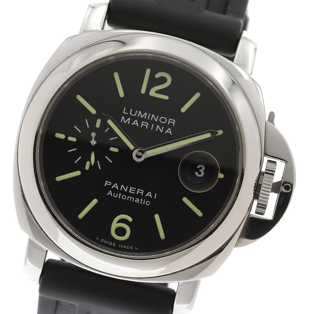 パネライ PANERAI PAM00104 ルミノールマリーナ スモールセコンド デイト 自動巻き メンズ 箱・保証書付き_906346【中古】