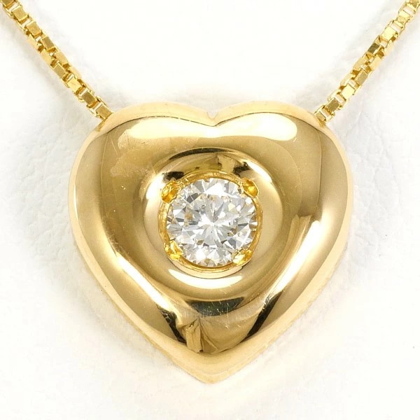 18K YG ネックレス ダイヤ 0.15 総重量約2.6g 約40cm ジュエリー 中古 59,880円