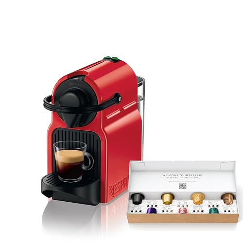 ネスプレッソ カプセル式コーヒーメーカー イニッシア ルビーレッド 水タンク容量0.6L コンパクト