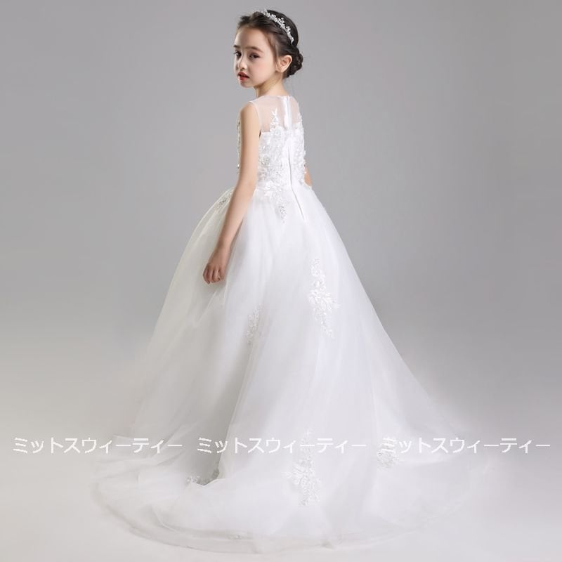 子供ドレス ピアノ発表会 女の子ドレス ピンク ホワイト グレー 衣装 結婚式 コンクール 発表会