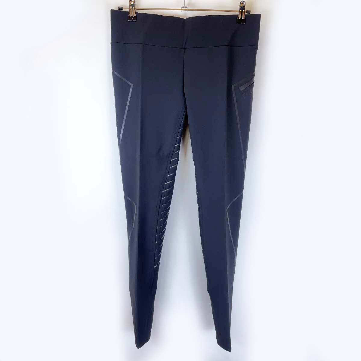 【中古・未使用品】エクイライン EQUILINE キュロット パンツ フルグリップ L ブラック N08891 レディース 乗馬 馬術 乗馬ズボン