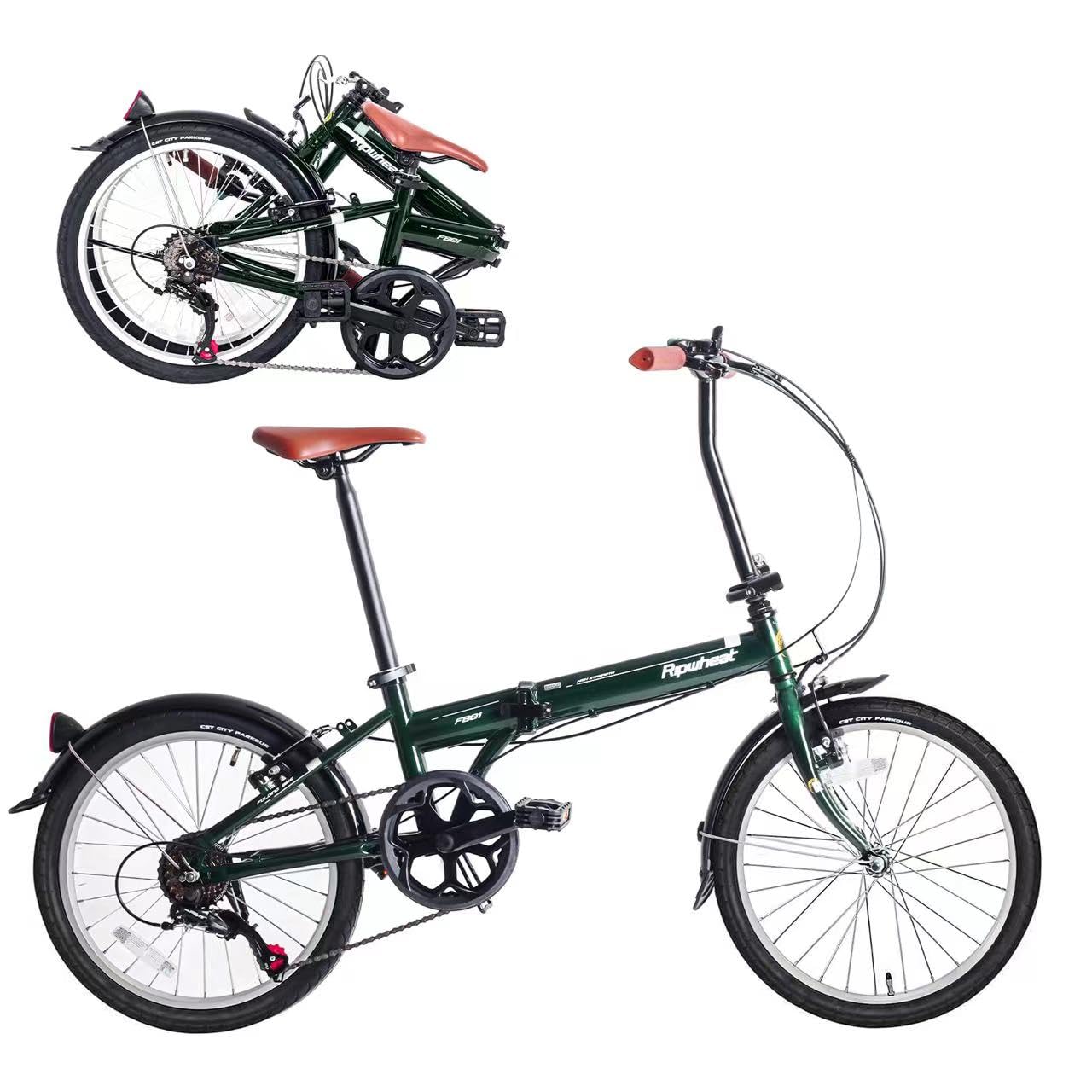 折りたたみ自転車 軽量 20インチ シマノ7段変速 組立簡単 炭素鋼ボディ ボトルケージ ライト付き 組立簡単 車重13.1kg 通勤 通学 街乗り 旅行 折り畳み 自転車