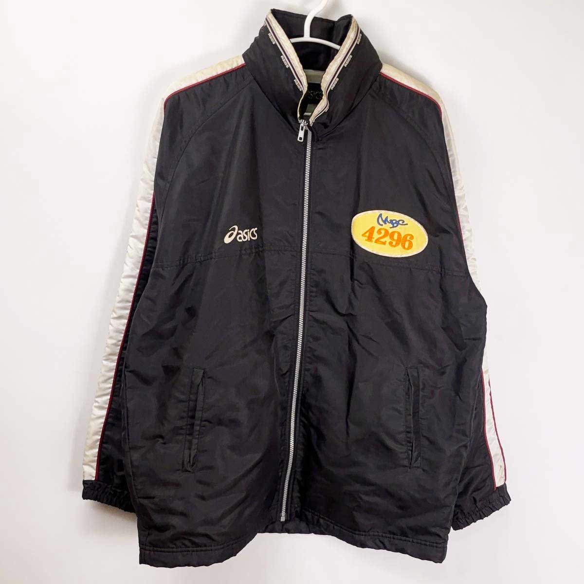 【中古】4296 岡崎恭裕選手 実使用 通勤服 ジャケット ウインドブレーカー L 競艇 ボートレース アシックス製