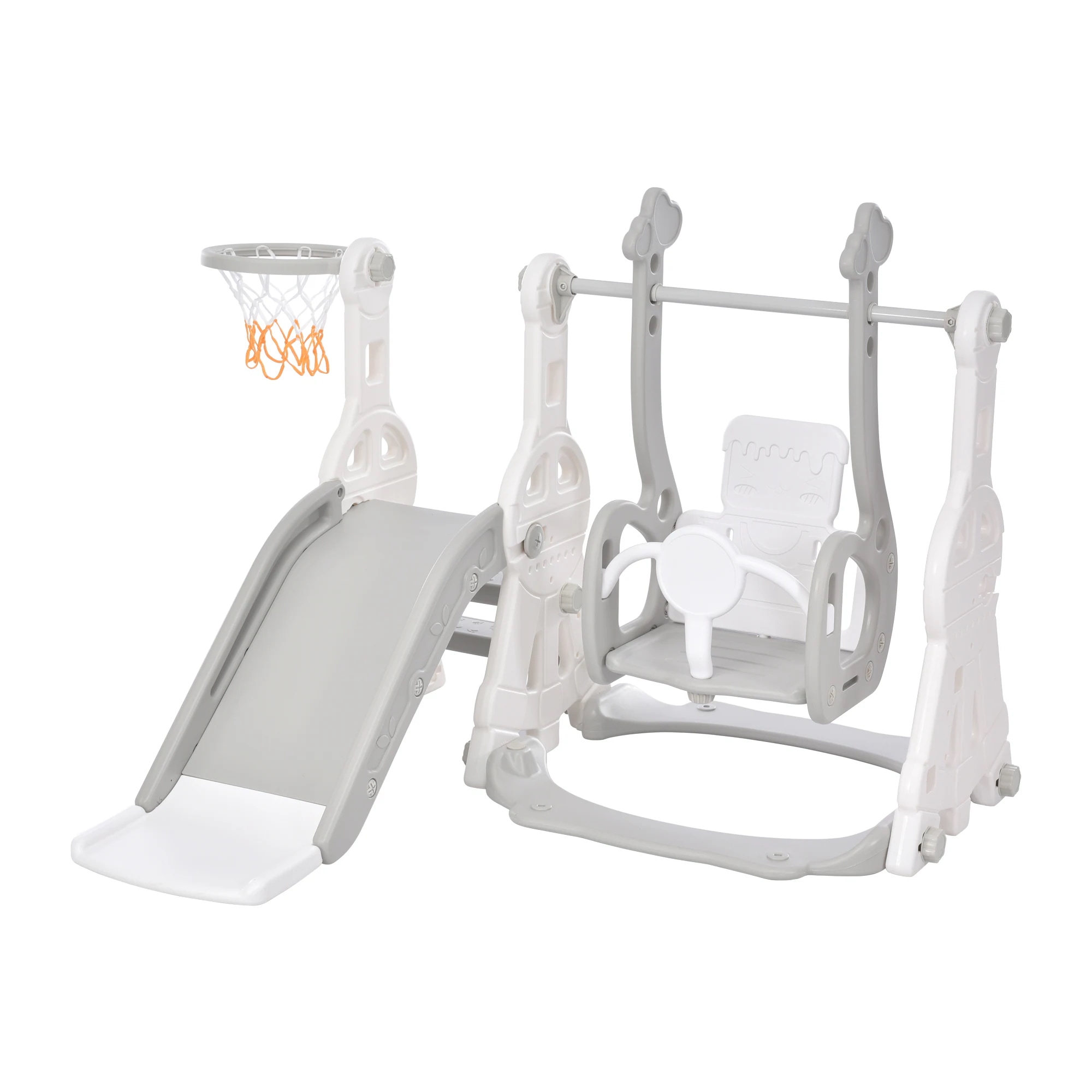 1571滑り台 すべり台 幼児用滑り台とブランコセット バスケットゴール ブランコ三段階調整可 遊具 室内遊具 屋内 家庭用 大型遊具 プレゼント 耐荷重40kg 1~5歳