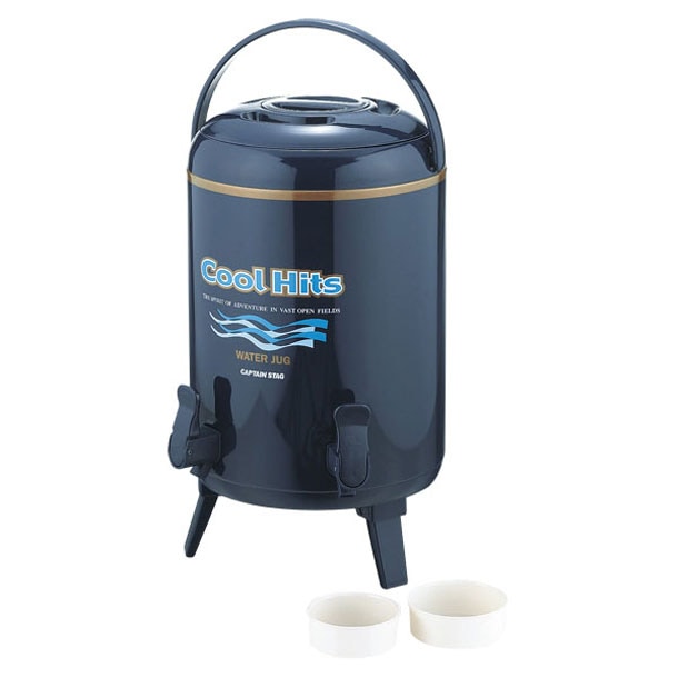 クールヒッツ ツインコックウォータージャグ10L(ネイビー) M-5034 アウトドア器具 (M5034)