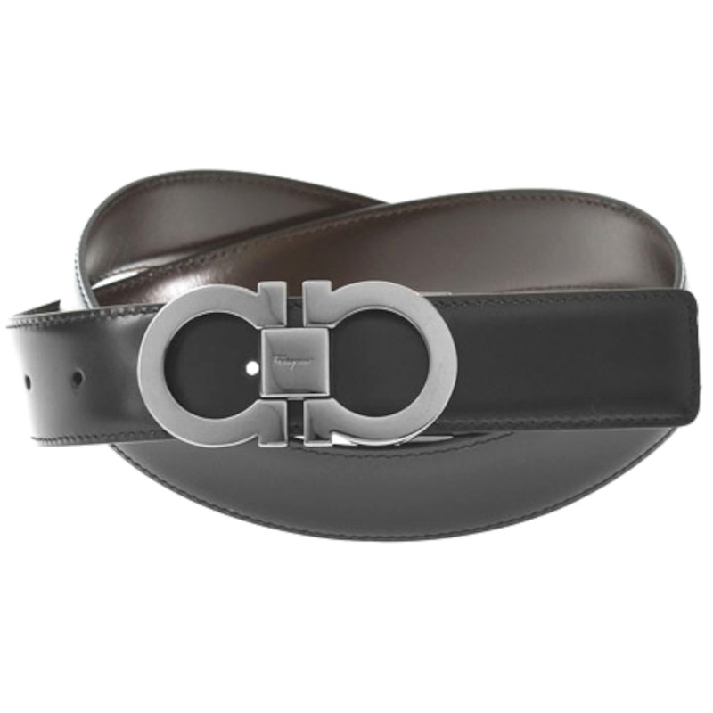 ベルト メンズ リバーシブル レザー ガンチーニ 679535 644557【100cm】 NERO AUBURN ブラック/ブラウン