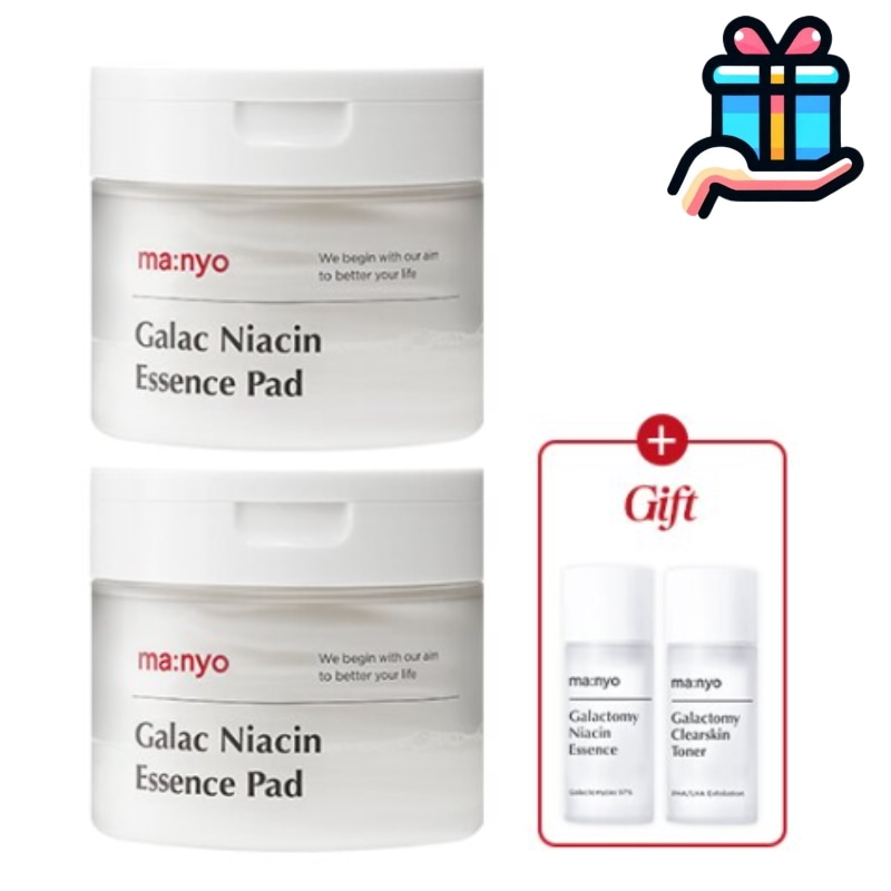 [大容量企画商品1+1] MANYOガラック ナイアシン エッセンスパッド 80枚入 2個 160枚入り 追加贈呈 化粧水+エッセンス 8ml 韓国コスメ 韓国人気 肌キメ 敏感肌 乾燥肌 水分供給