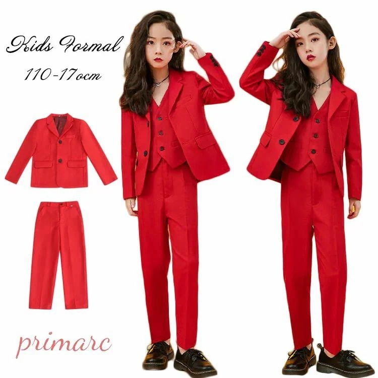 卒業式 パンツスーツ 女の子 160 ピアノ発表会 フォーマルスーツ 子供スーツ 卒服 韓国 スーツ 大きいサイズ 女の子 発表会 ジャケット パンツ 七五三 ジュニア 5,428円