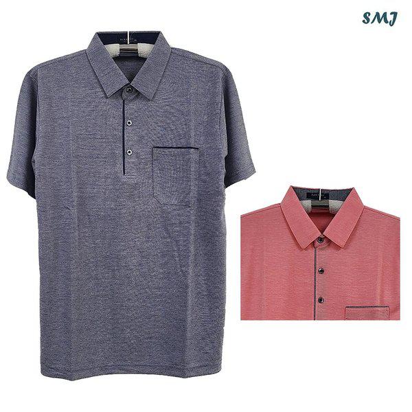 SMJ1728 半袖カラーTシャツ 人絹 メンズ半袖Tシャツ 春夏