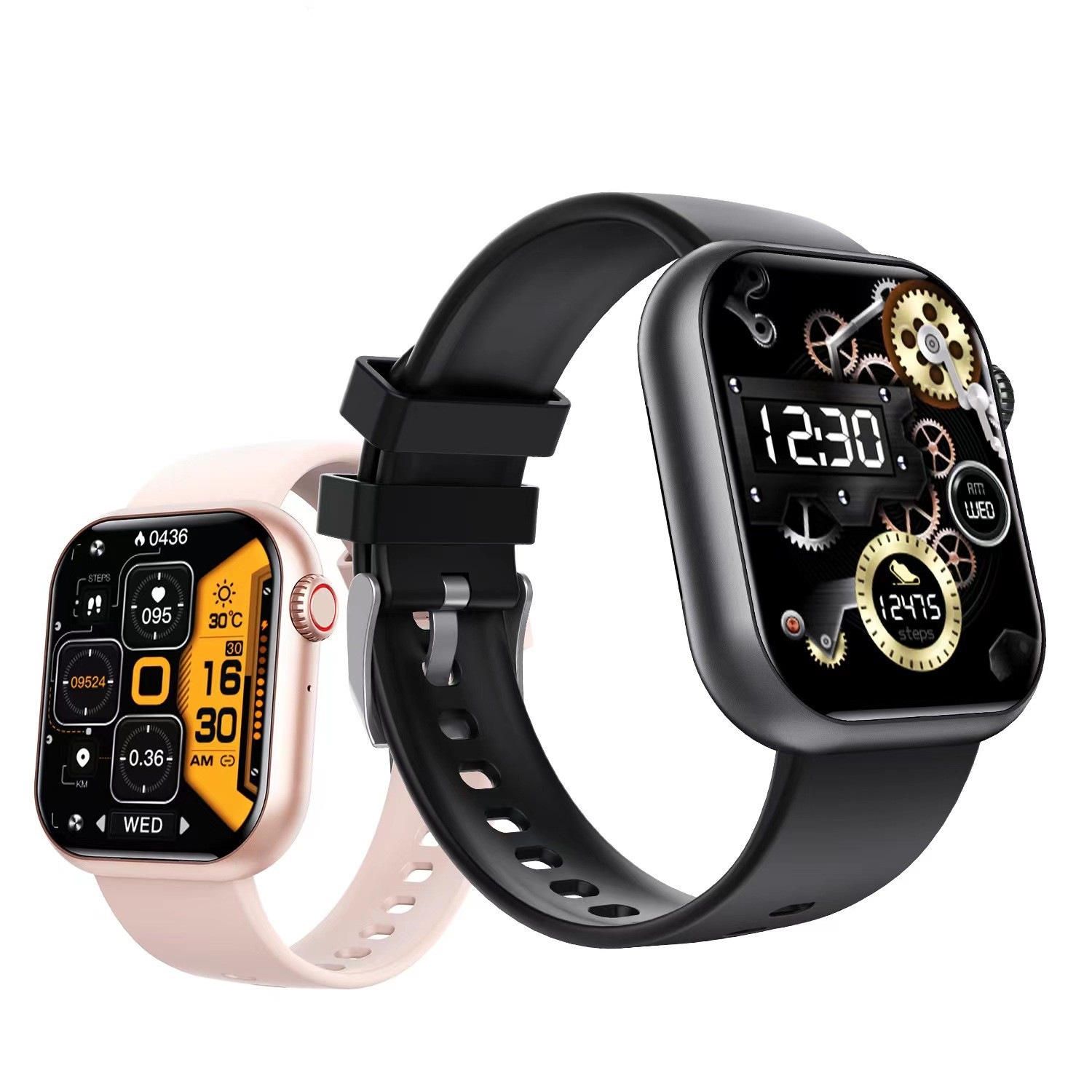 スマートウォッチ 音声通話 血糖値 血中酸素 血圧 体温 日本製センサー 1.91インチ 日本語 心拍 IP67防水 歩数計 iPhone/Android対応