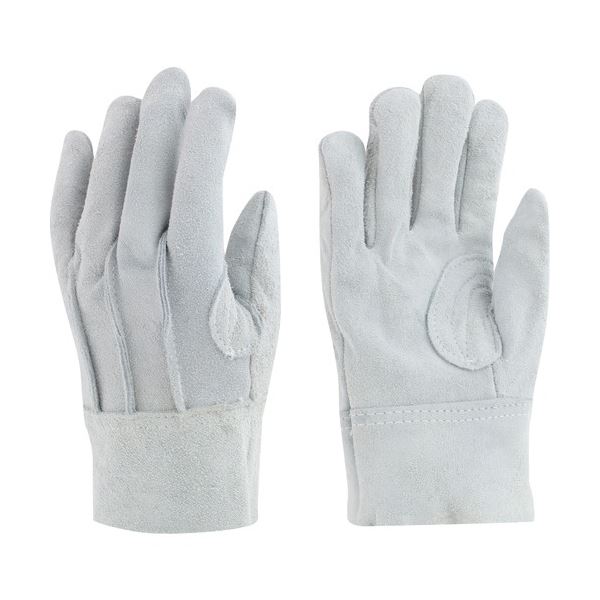 （まとめ）東和コーポレーション ビニスター 牛床革 背縫い裏メリヤス付 グレー 464 1双[x5]