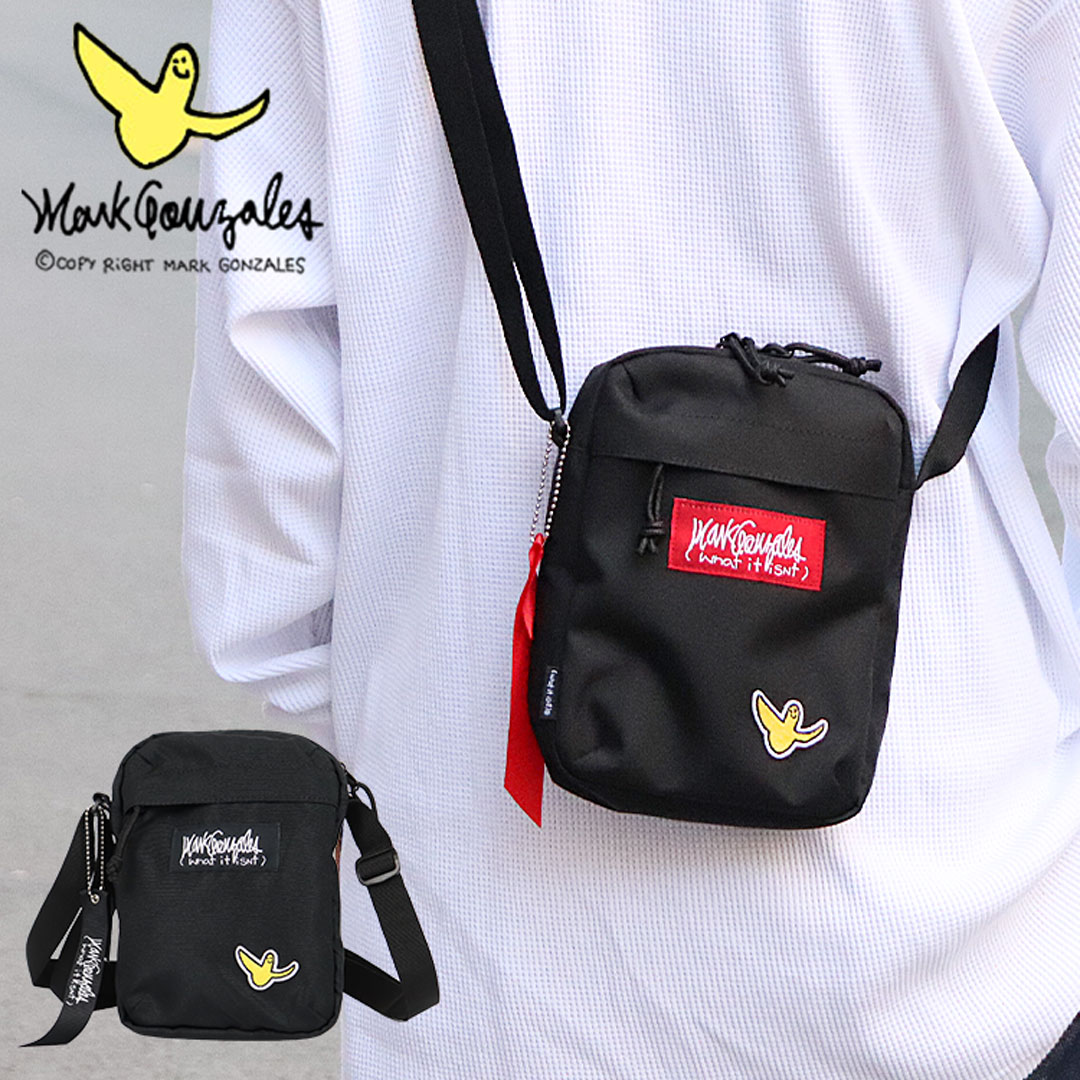 マークゴンザレス ボックスロゴ ミニショルダー バッグ メンズ レディース (What it isNt) ART BY MARK GONZALES ショルダーバッグ ポーチ 肩掛け かばん ブランド