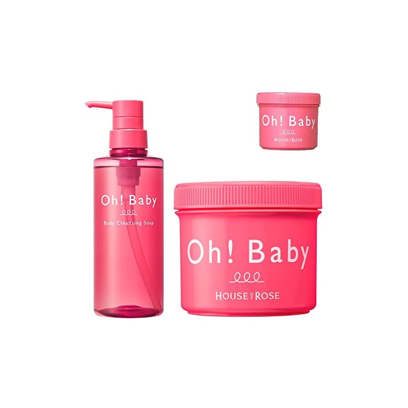 ハウスオブローゼ【ボディスムーザーミニ付】ボディスムーザーN＋Oh!Babyボディソープセット/ボディスクラブ ボディケア お尻 黒ずみ 角質ケア 日本制 プレゼント 女性 肌みがきセット