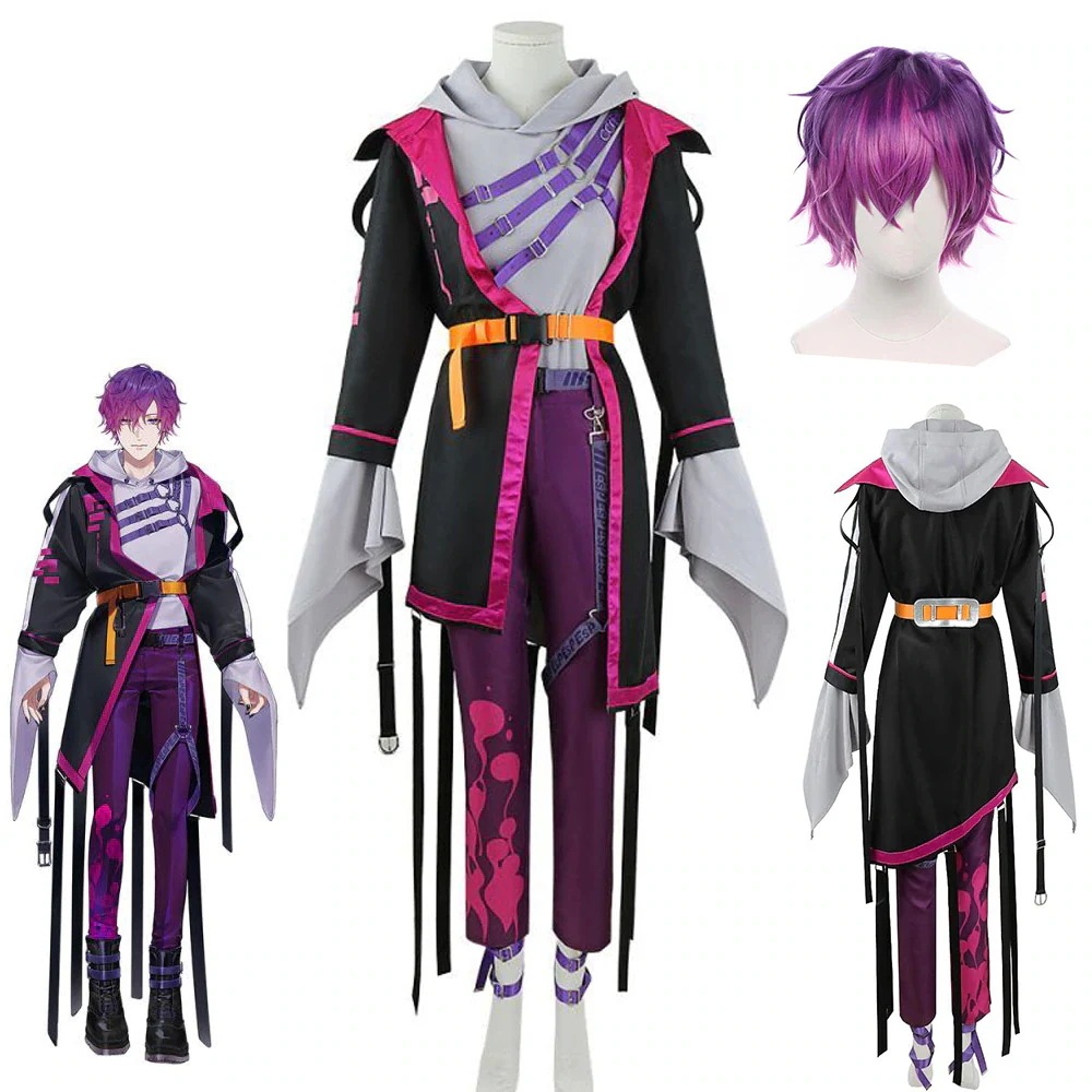 VTuber にじさんじ Uki Violeta 浮奇 ヴィオレタ 暗黒風 コスチューム 私服 ウィッグ 追加可 コスプレ 衣装 ハロウィン クリスマス