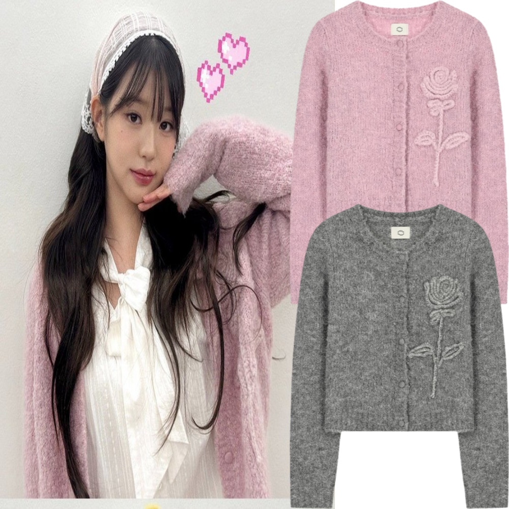 IVE ウォニョン 着用/Rose Flower Cardigan