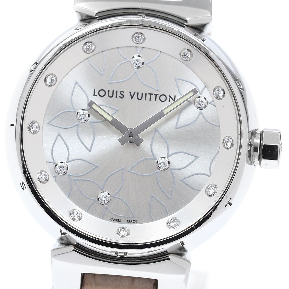 ルイ・ヴィトン LOUIS VUITTON Q131F タンブール ラブリーダイヤモンド 18Pダイヤ クォーツ レディース 良品 _918737【中古】